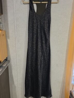 Banana Republic Black Leopard-Print Racerback Slip Dress